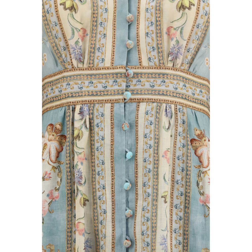 Zimmermann Multicolor Linen Casual Dress - immagine 3