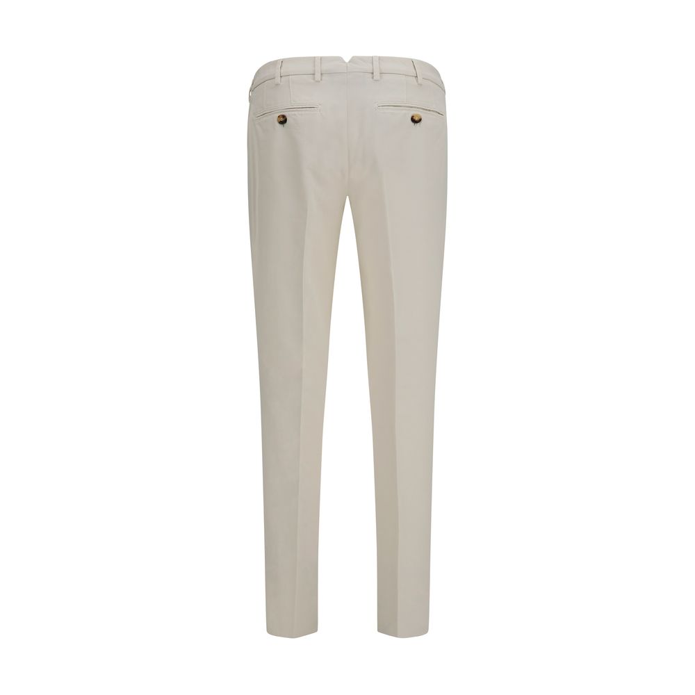 Brunello Cucinelli White Cotton Casual Pants - immagine 2