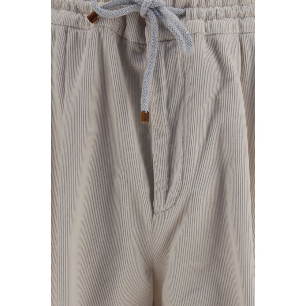Brunello Cucinelli Beige Cotton Casual Pants - immagine 3