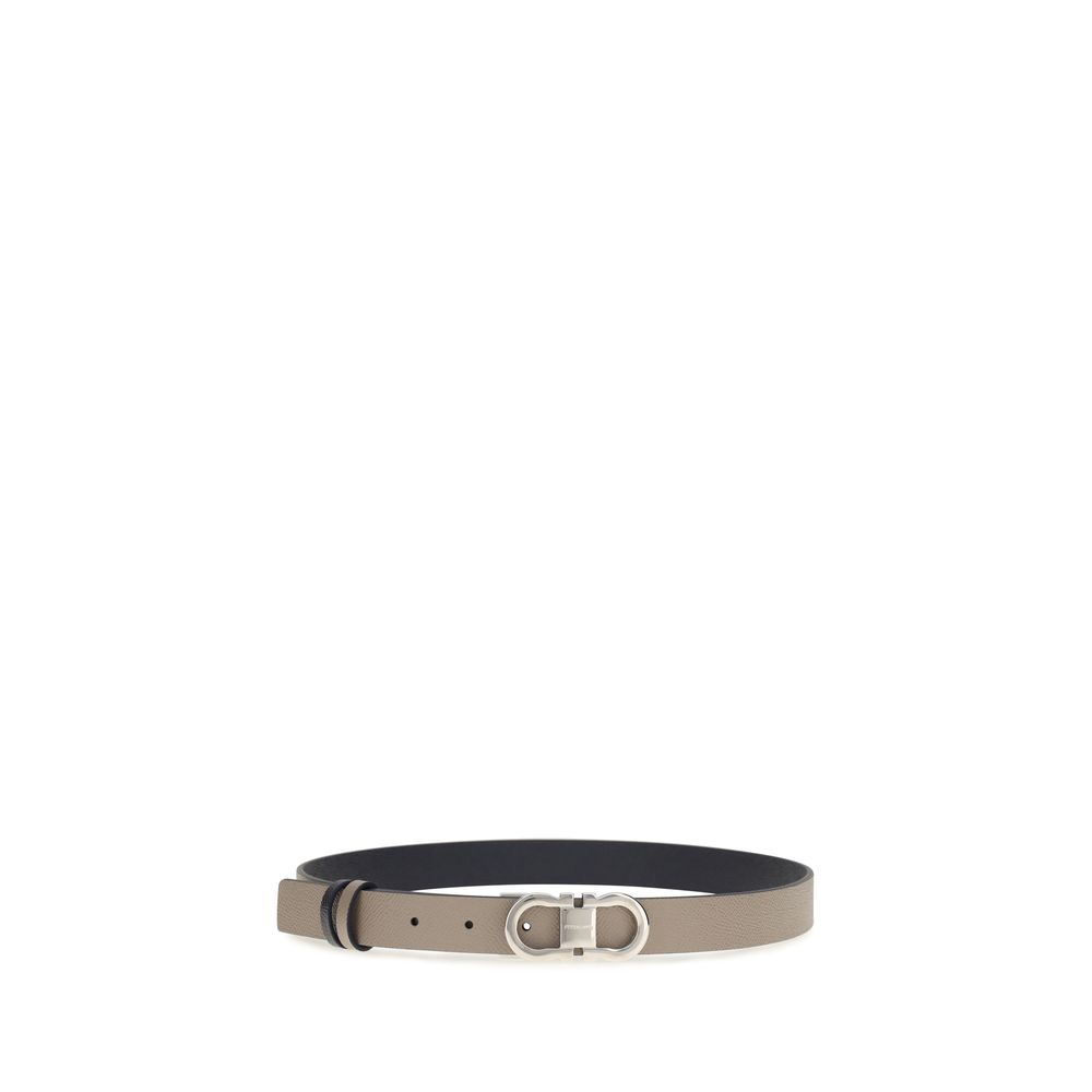 Ferragamo Gray Calf Leather Bos Taurus Regular Belt - immagine 2