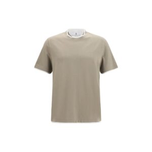 Brunello Cucinelli Bicolor Cotton T-Shirt