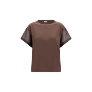 Brunello Cucinelli Brown Cotton T-Shirt