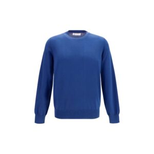 Brunello Cucinelli Blue Cotton Sweatshirt