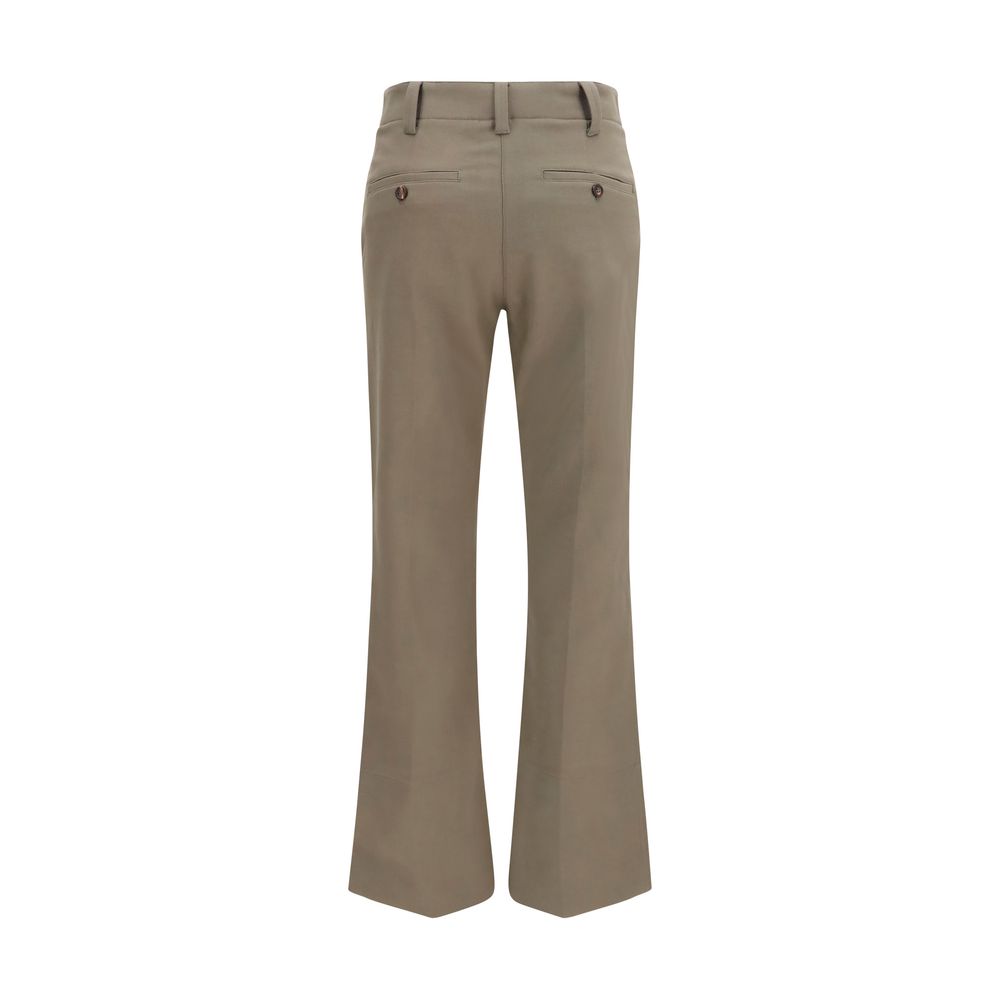 Brunello Cucinelli Brown Cotton Flared Pants - immagine 2