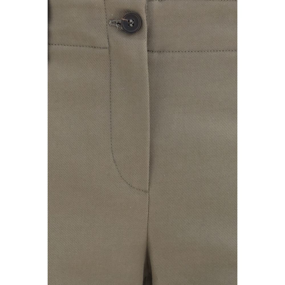 Brunello Cucinelli Brown Cotton Flared Pants - immagine 3