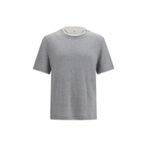 Brunello Cucinelli Gray Cotton T-Shirt