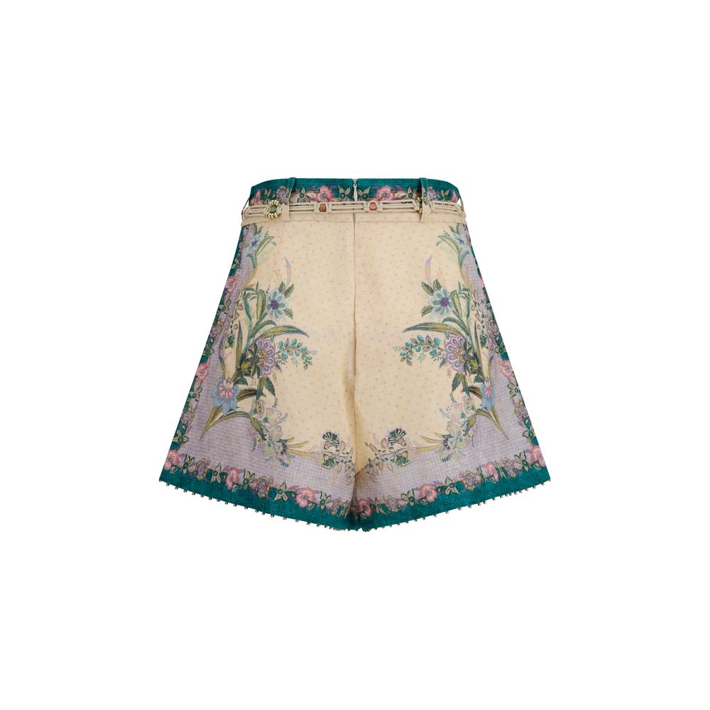 Zimmermann Multicolor Linen Bermuda Shorts - immagine 2