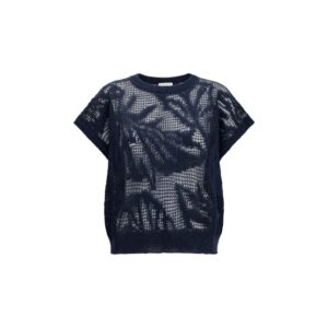 Brunello Cucinelli Blue Linen T-Shirt