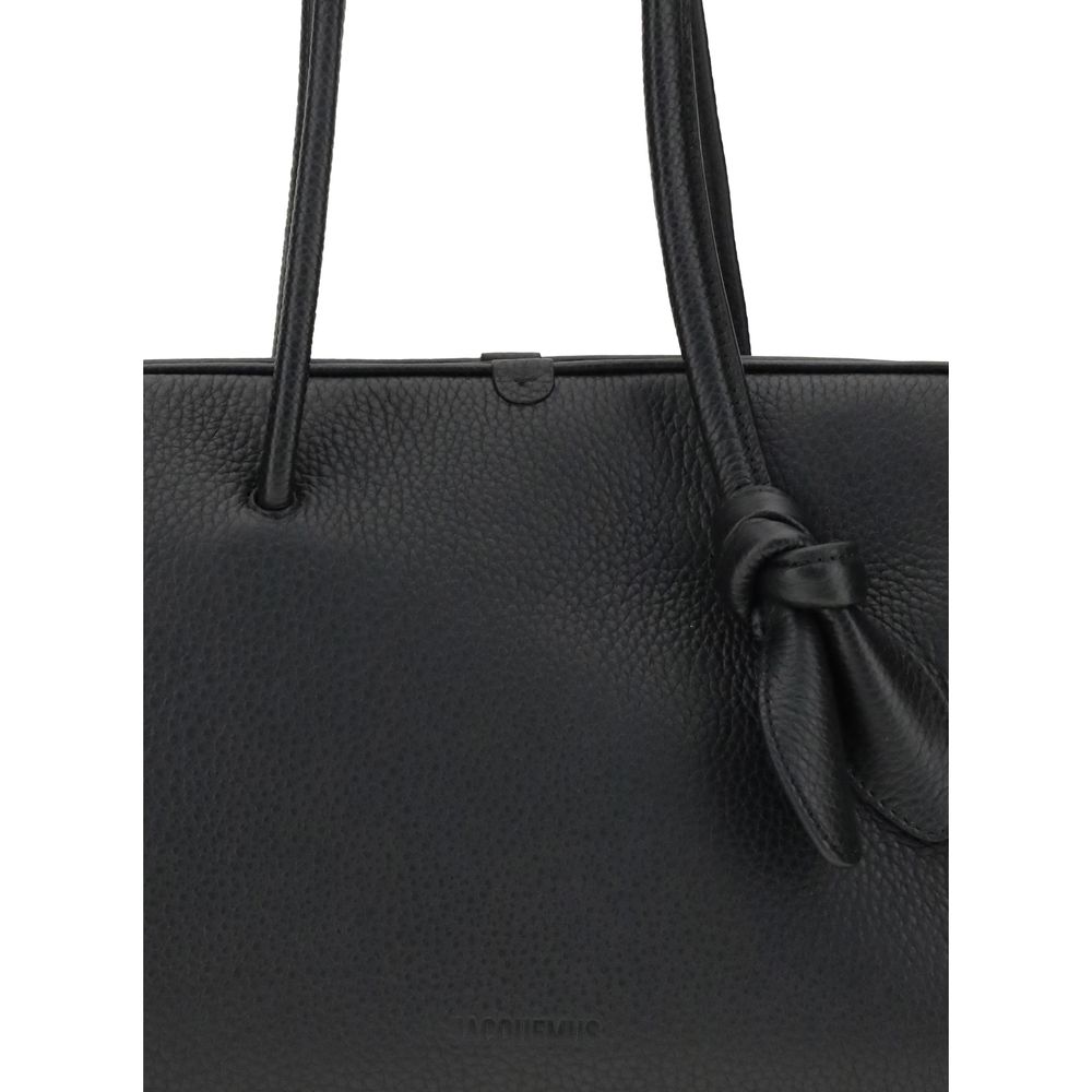 Jacquemus Black Calf Leather Bos Taurus Handbag - immagine 4