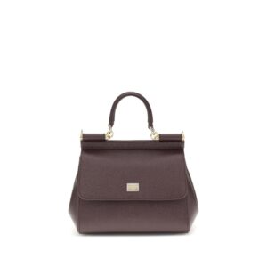 Dolce & Gabbana Brown Calf Leather Bos Taurus Handbag