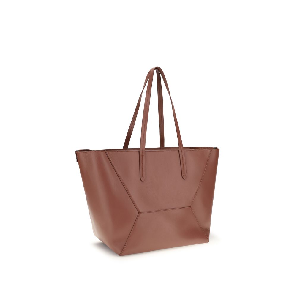 Brunello Cucinelli Multicolor Calf Leather Bos Taurus Shoulder Bag - immagine 3