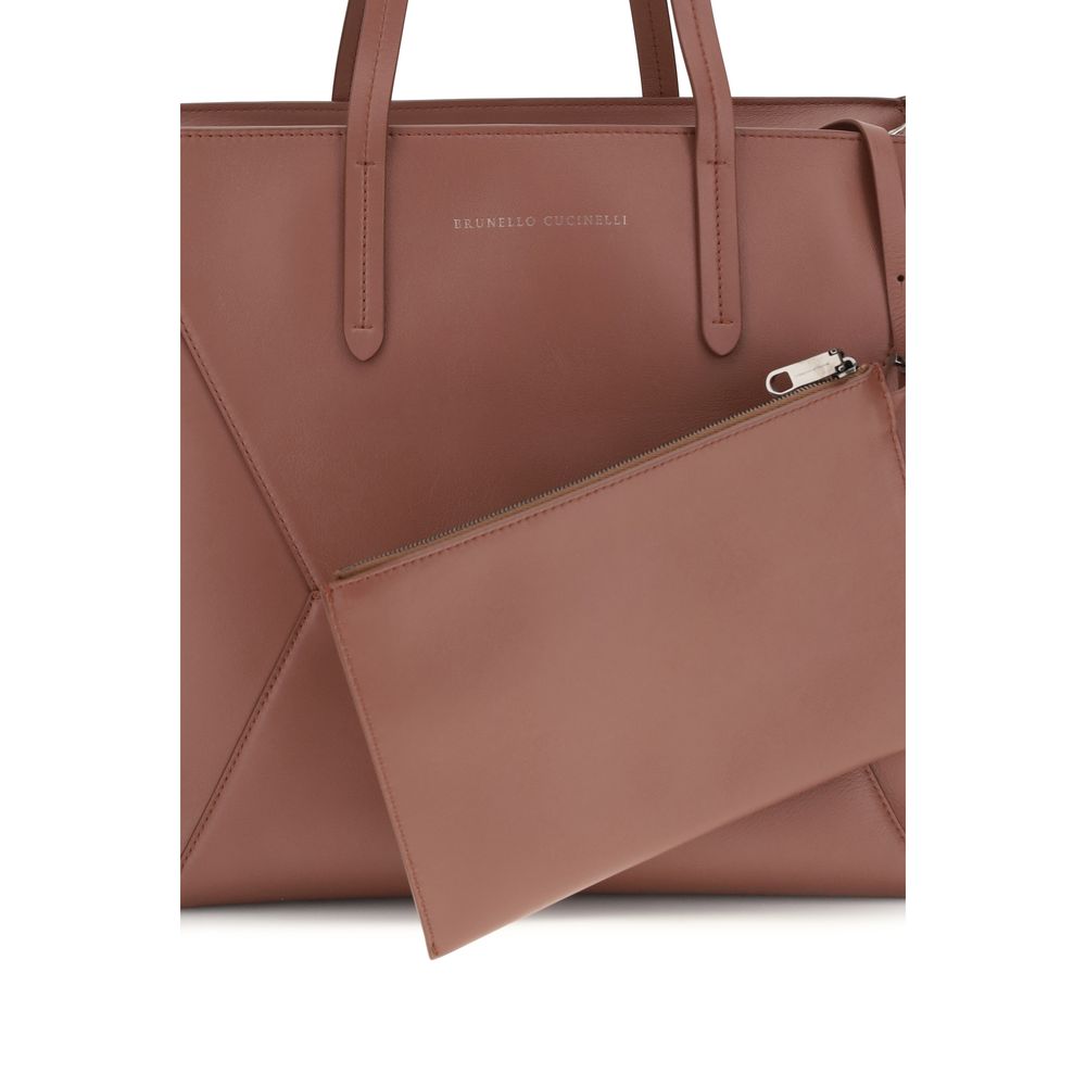Brunello Cucinelli Multicolor Calf Leather Bos Taurus Shoulder Bag - immagine 4