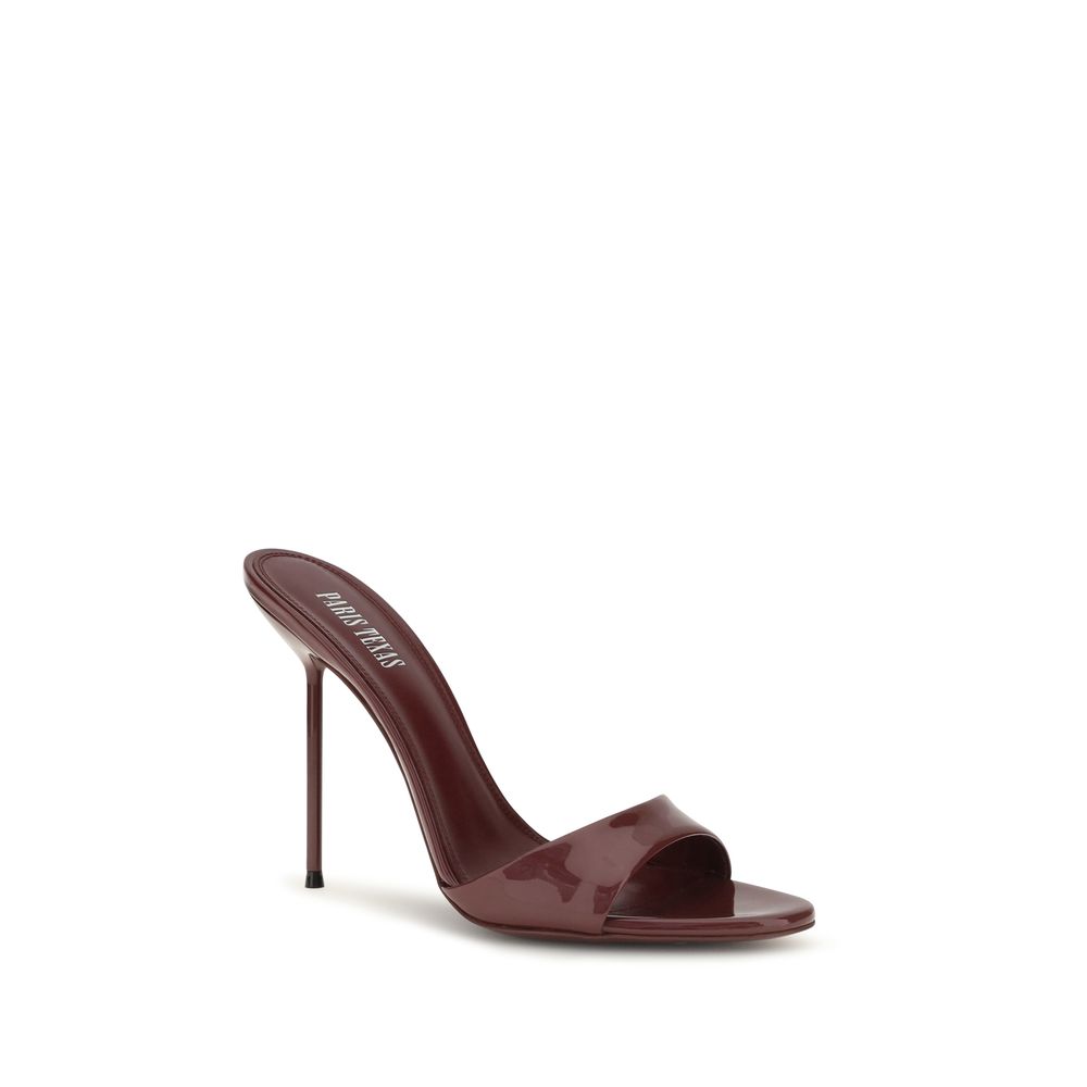 Paris Texas Bordeaux Calf Leather Bos Taurus Stiletto Heel Sandals - immagine 2