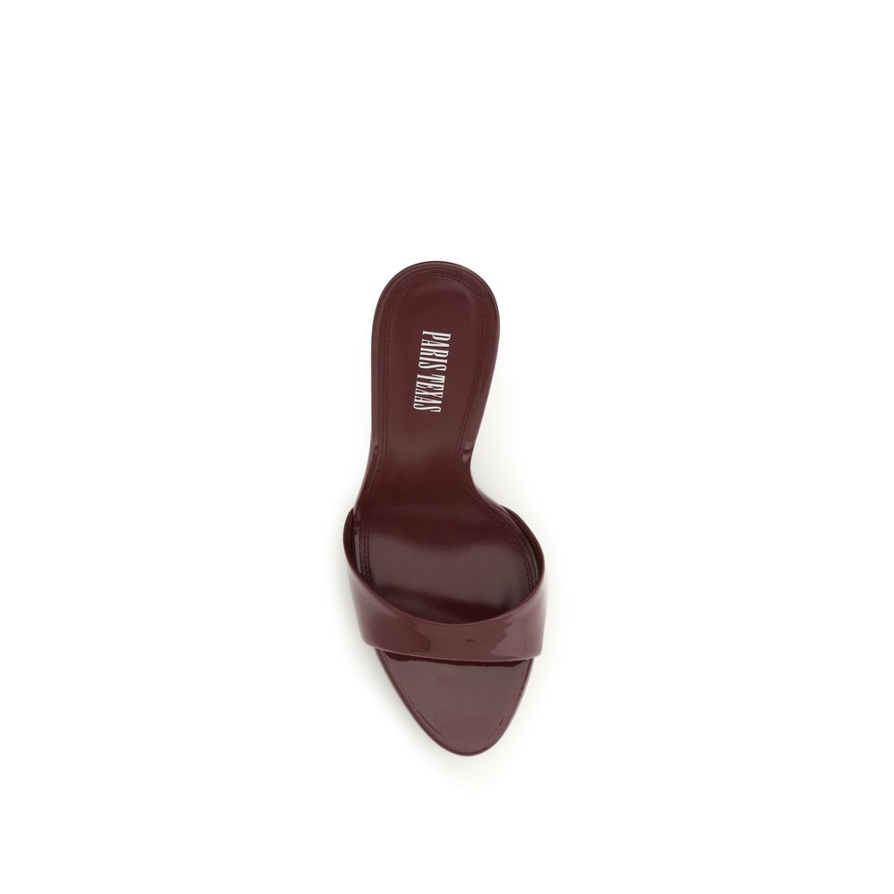Paris Texas Bordeaux Calf Leather Bos Taurus Stiletto Heel Sandals - immagine 4