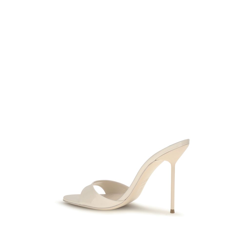 Paris Texas Beige Calf Leather Bos Taurus Stiletto Heel Sandals - immagine 3