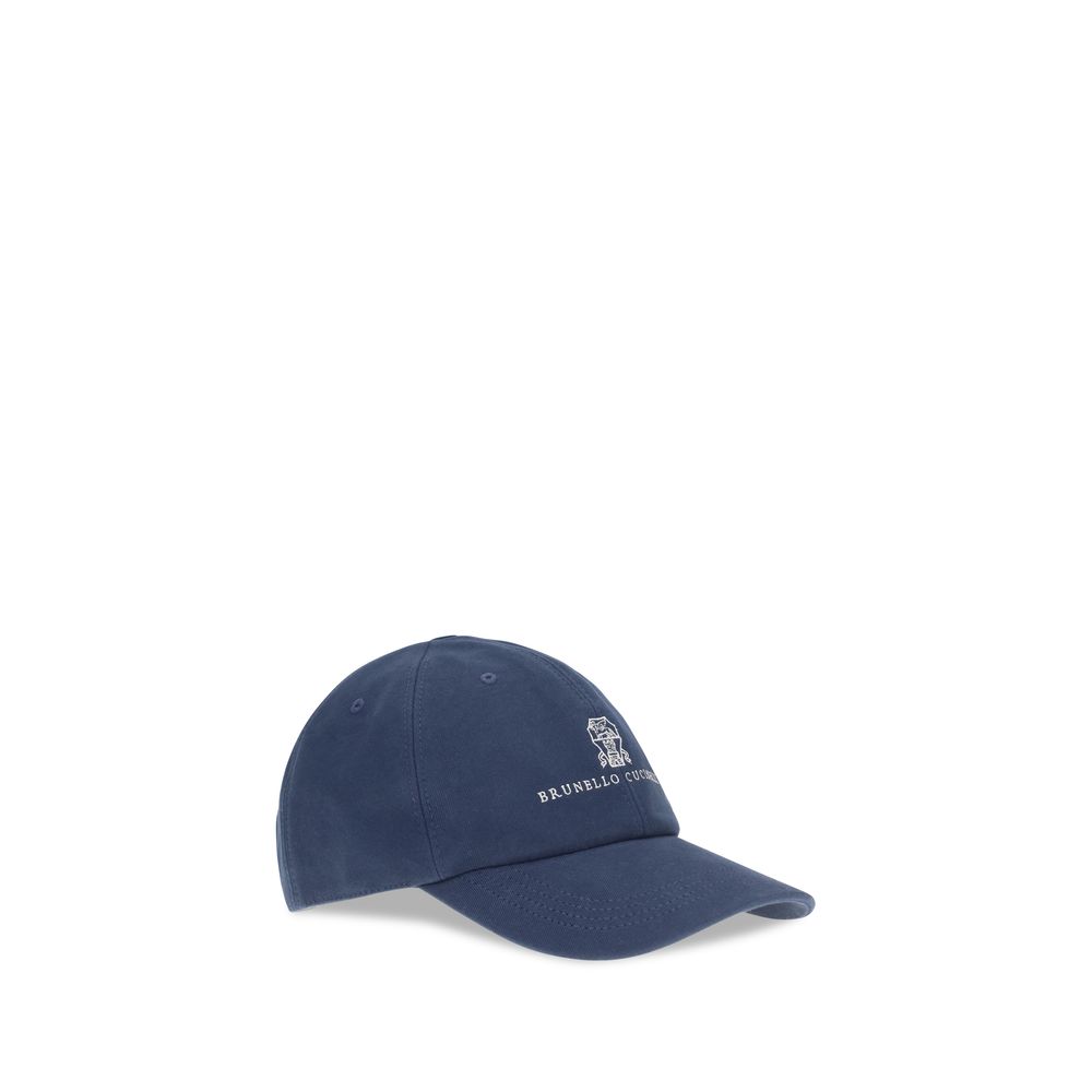 Brunello Cucinelli Blue Cotton Cap (Baseball Hat) - immagine 2