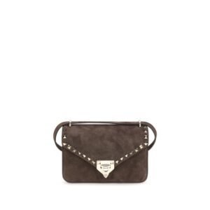 Valentino Garavani Brown Suede Leather Shoulder Bag