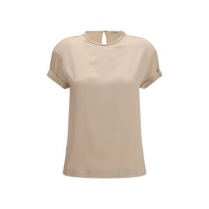 Brunello Cucinelli Beige Elastane Blouse