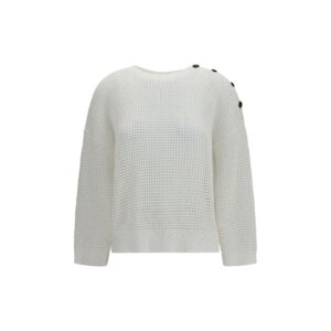 Brunello Cucinelli White Cotton Sweatshirt