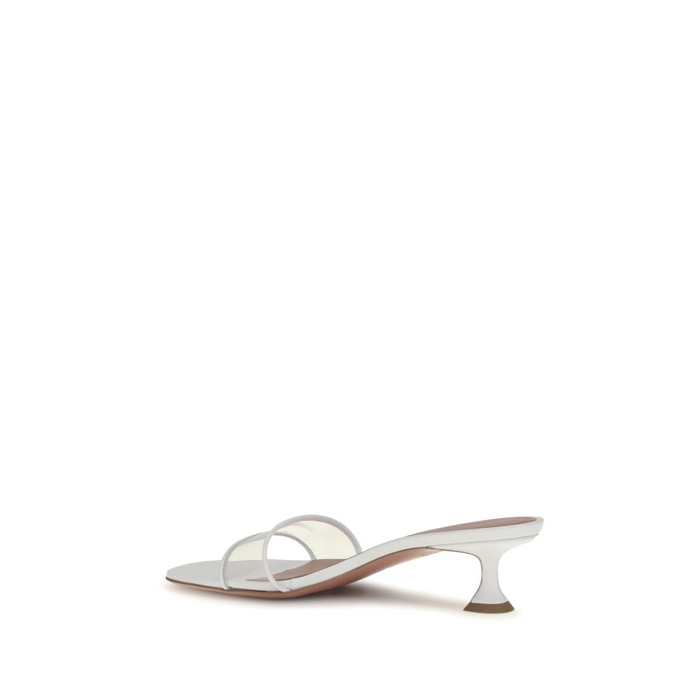 Amina Muaddi White Pvc Sandals - immagine 3