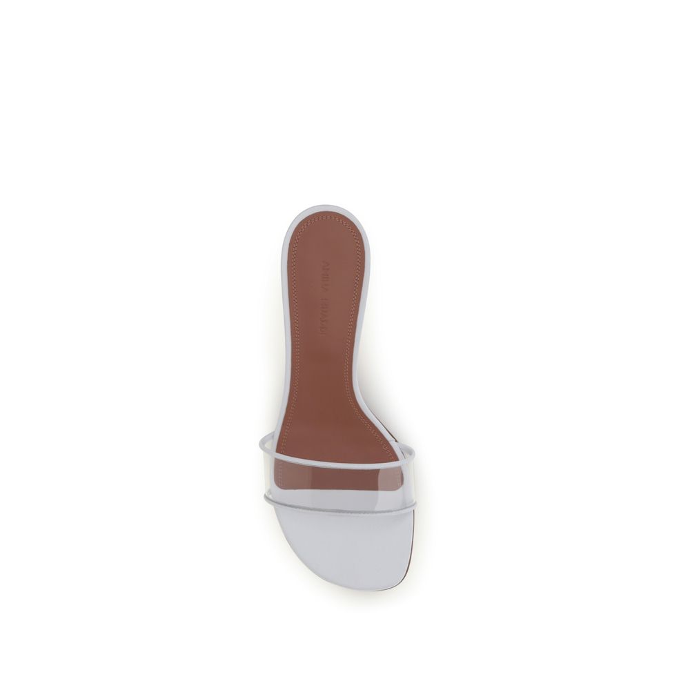 Amina Muaddi White Pvc Sandals - immagine 4