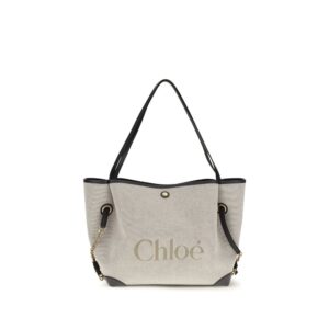 Chloé Gray Cotton Shoulder Bag