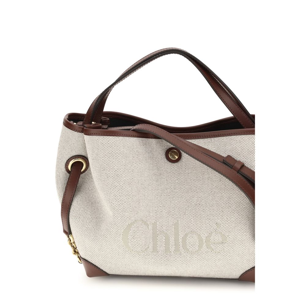 Chloé Beige Fabric Handbag - immagine 4
