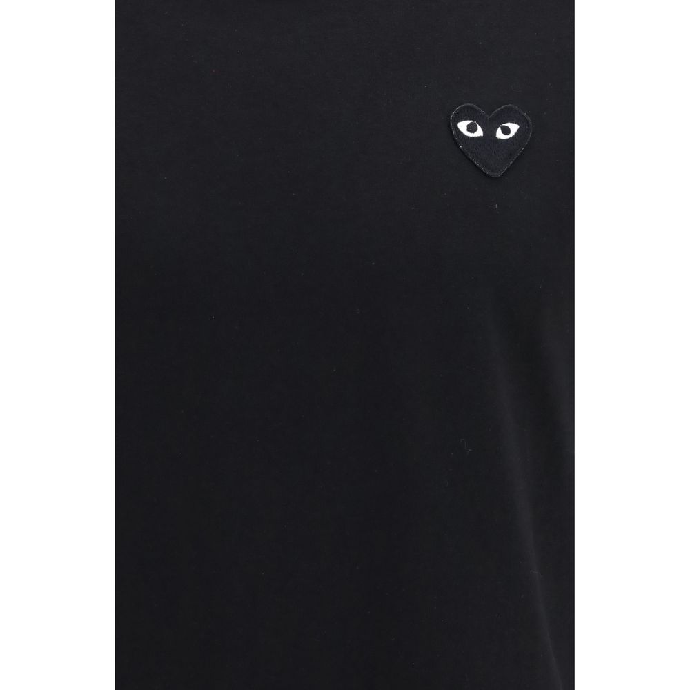 Comme Des Garçons Play Black Cotton T-Shirt - immagine 3