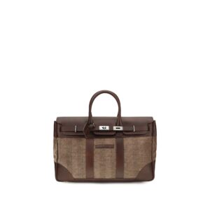 Brunello Cucinelli Brown Calf Leather Bos Taurus Luggage And Travel