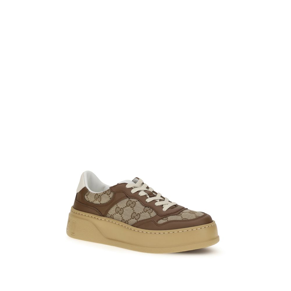 Gucci Beige Calf Leather Bos Taurus Chunky Sneakers - immagine 2