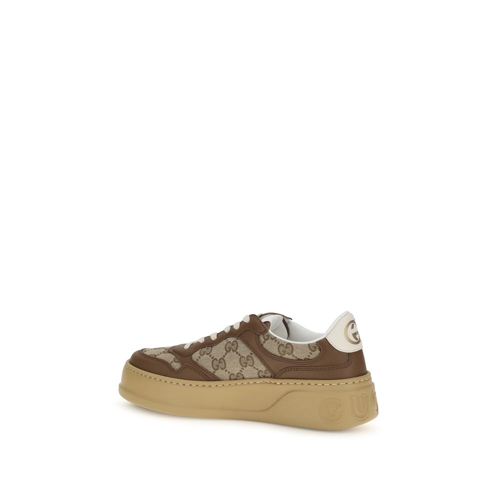 Gucci Beige Calf Leather Bos Taurus Chunky Sneakers - immagine 3
