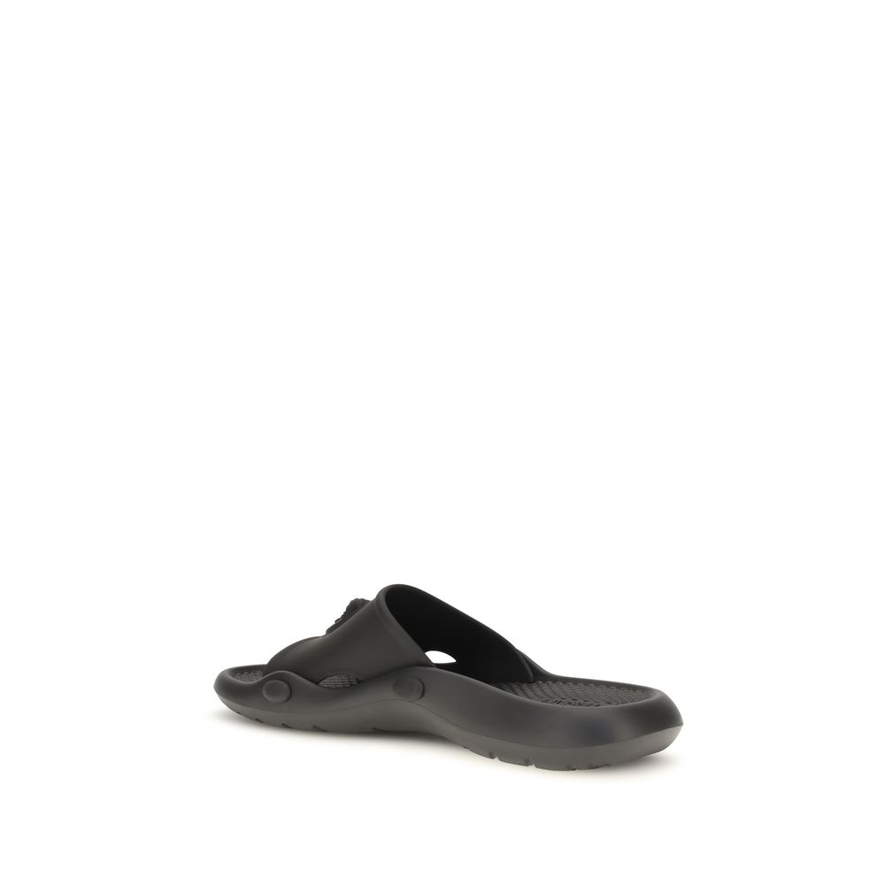 Versace Black Rubber Sandals - immagine 3