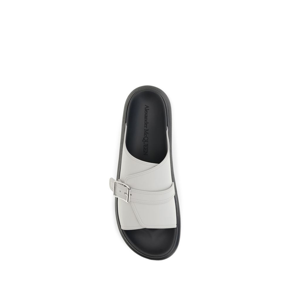 Alexander McQueen Gray Polyurethane Platform Sandals - immagine 4