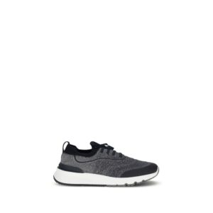 Brunello Cucinelli Gray Cotton Athletic Sneakers