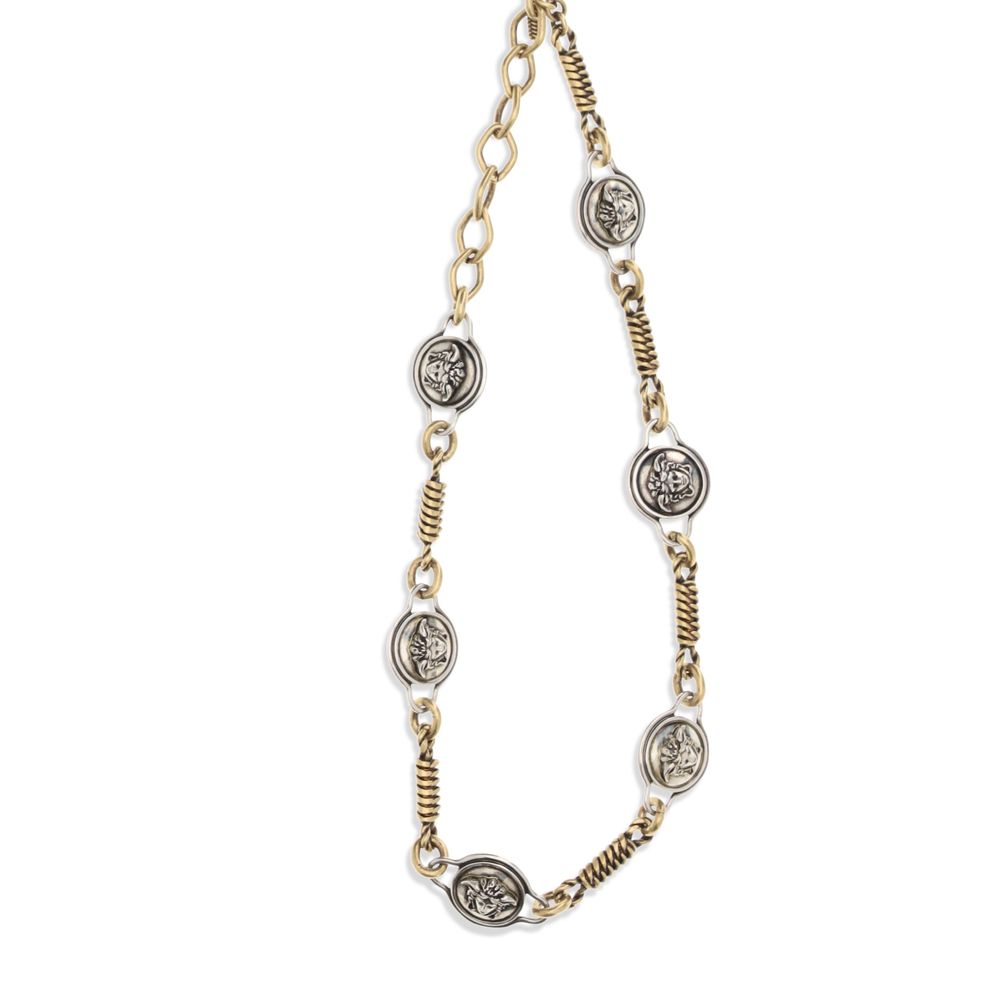 Versace Silver Brass Necklace - immagine 3