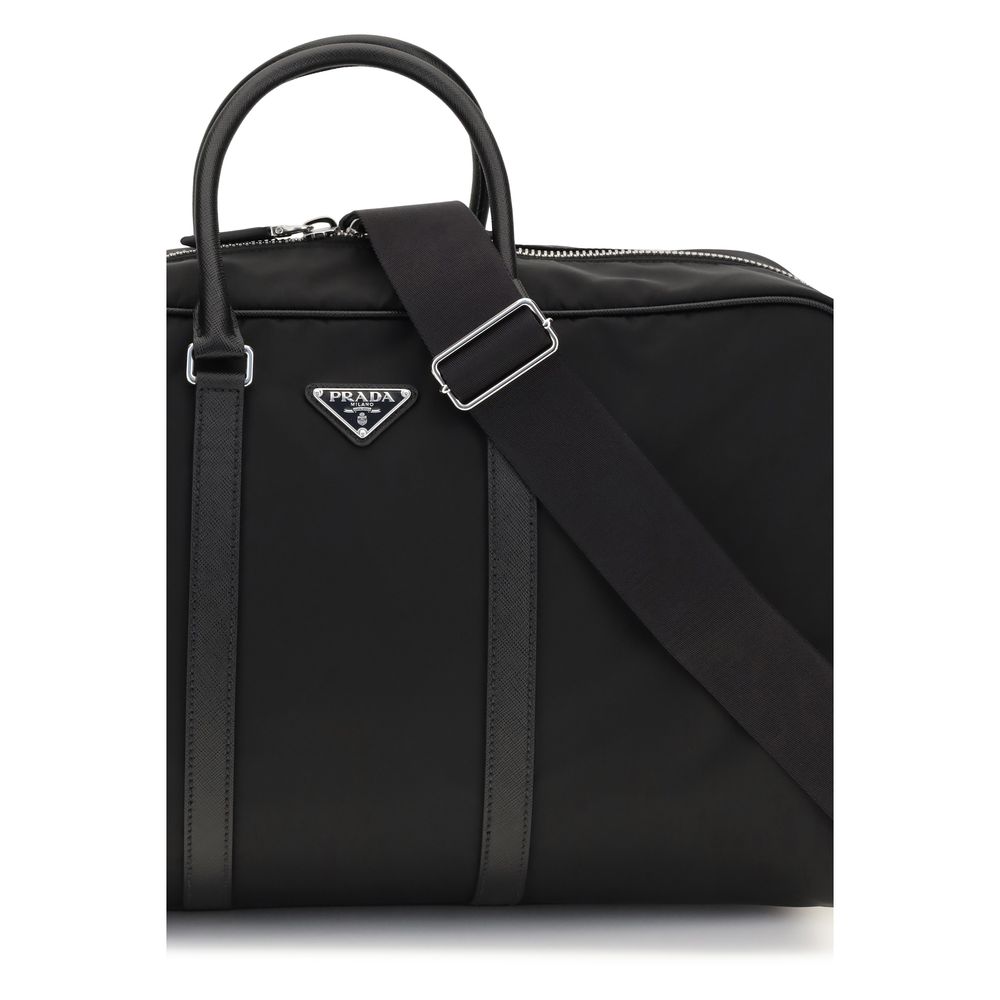 Prada Black Recycled Polyamide Luggage And Travel - immagine 4