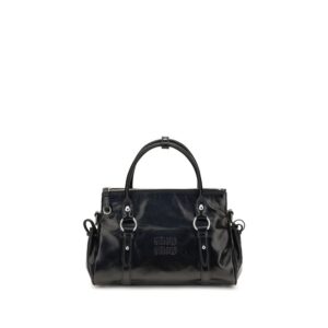 Miu Miu Black Calf Leather Bos Taurus Handbag