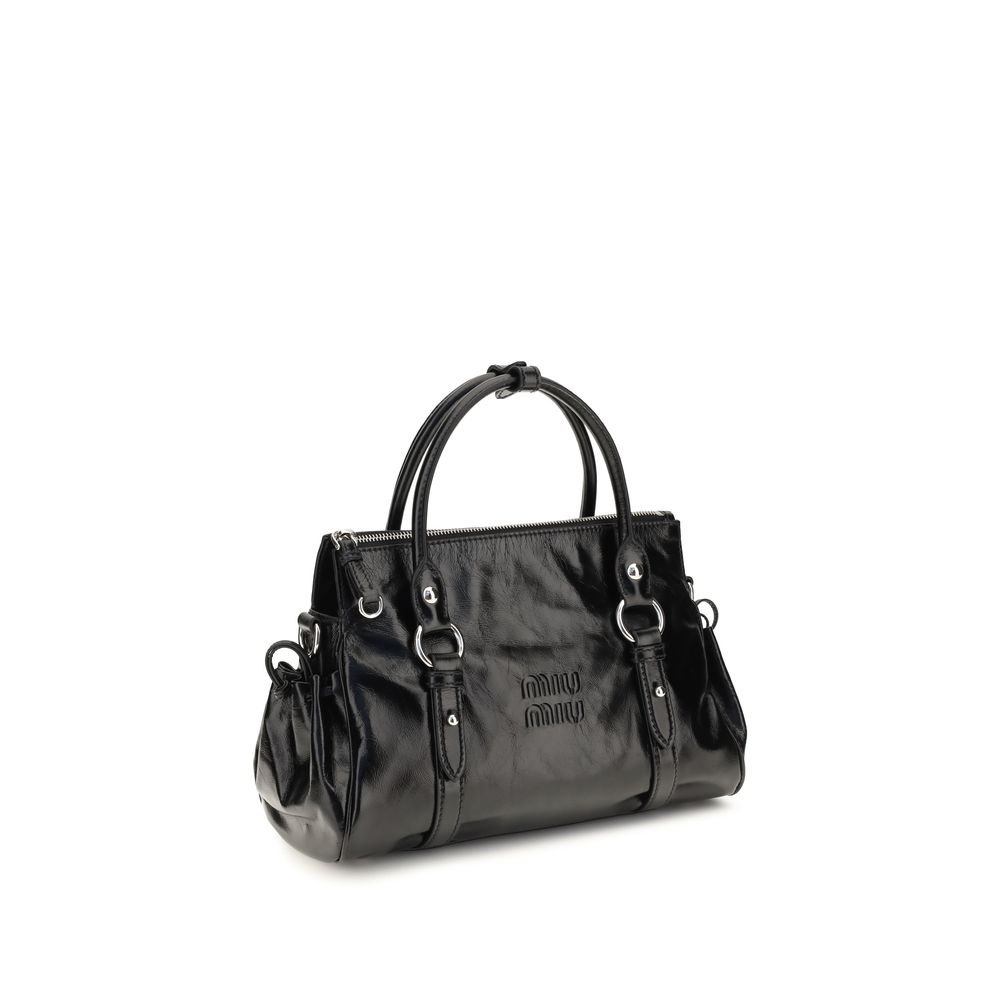 Miu Miu Black Calf Leather Bos Taurus Handbag - immagine 2