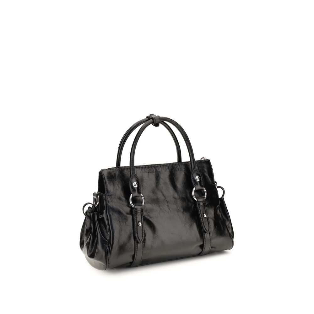 Miu Miu Black Calf Leather Bos Taurus Handbag - immagine 3