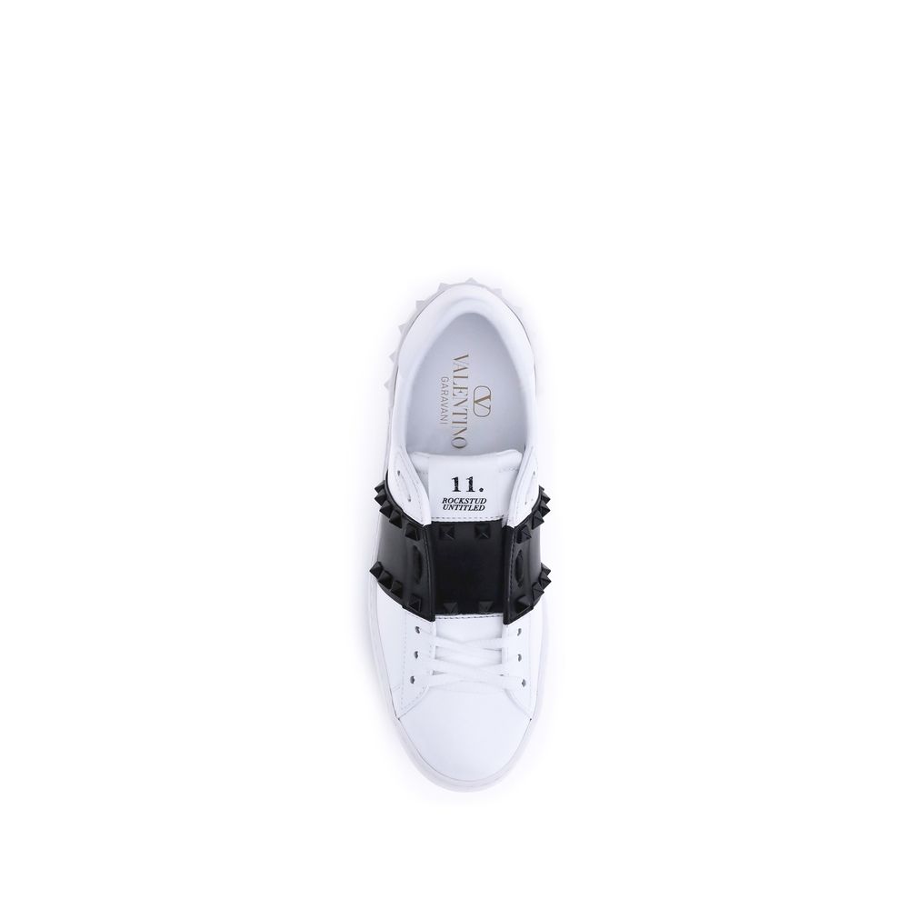 Valentino Garavani White Calf Leather Bos Taurus Low Top Sneakers - immagine 4