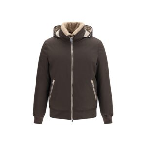Brunello Cucinelli Brown Polyamide Bomber