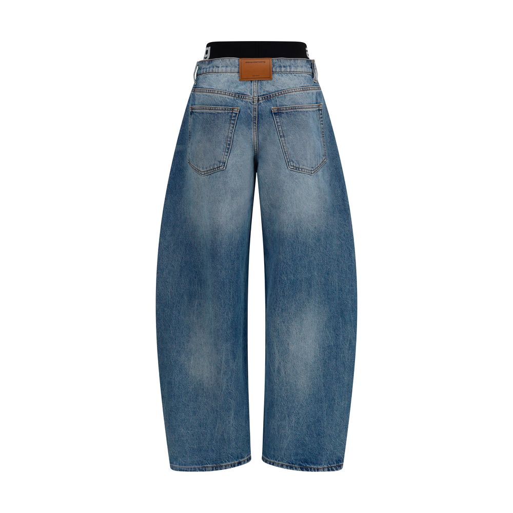 Alexander Wang Blue Cotton Relaxed Fit Jeans - immagine 2