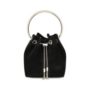Jimmy Choo Black Cotton Shoulder Bag