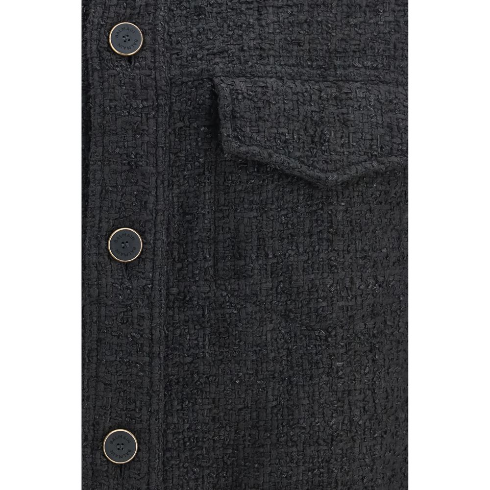 Balmain Black Cotton Shell Jacket - immagine 3