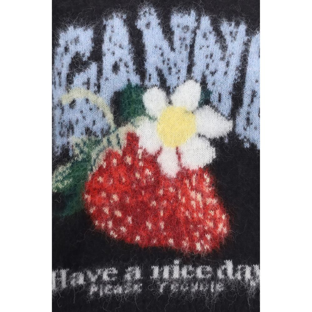 Ganni Black Alpaca Vicugna Pacos T-Shirt - immagine 3