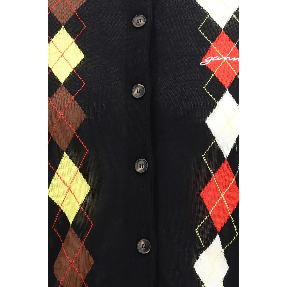 Ganni Black Cotton Cardigan - immagine 3