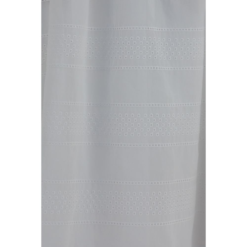 Brunello Cucinelli White Cotton Long Skirt - immagine 3