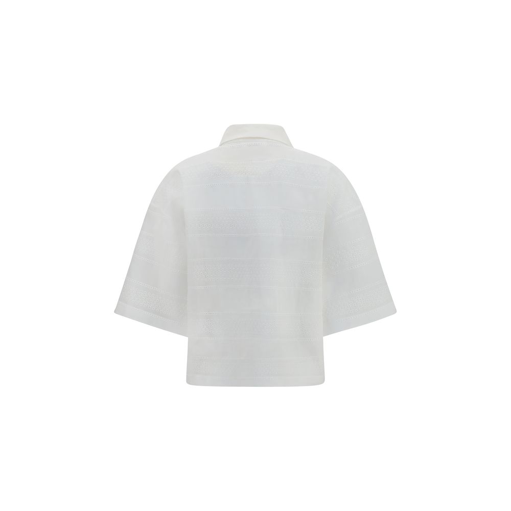 Brunello Cucinelli White Cotton Polo Shirt - immagine 2