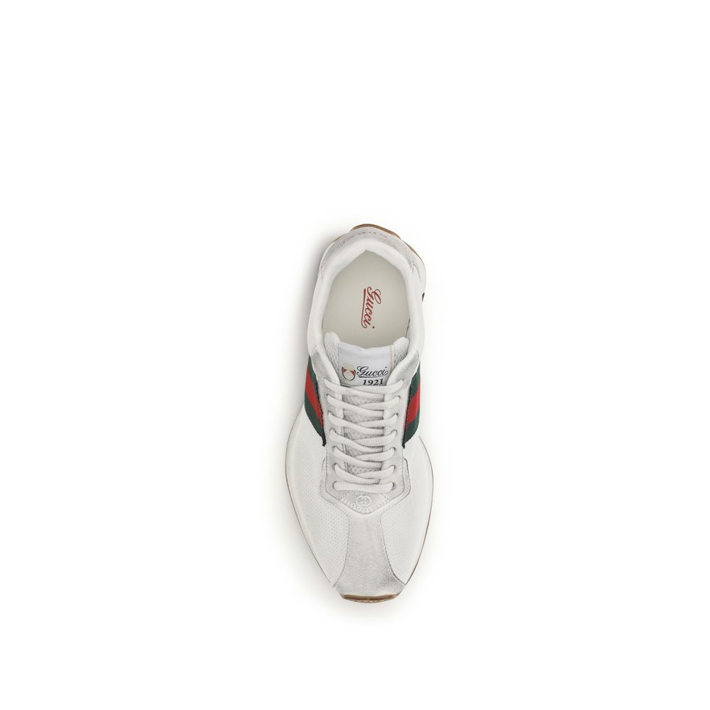 Gucci White Polyester Athletic Sneakers - immagine 4