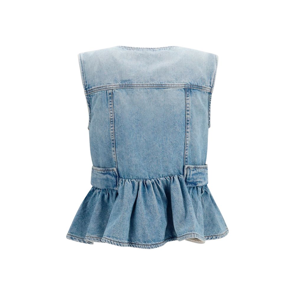 Ganni Blue Cotton Denim Jacket - immagine 2